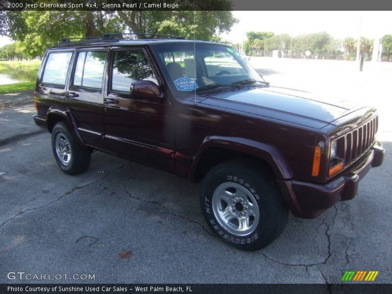 Sienna Pearl / Camel Beige 2000 Jeep Cherokee Sport 4x4