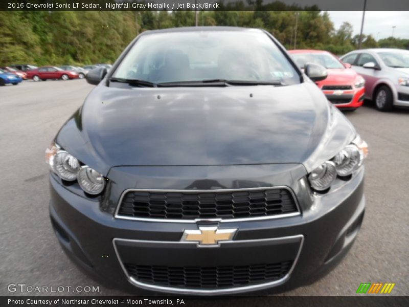 Nightfall Gray Metallic / Jet Black/Brick 2016 Chevrolet Sonic LT Sedan