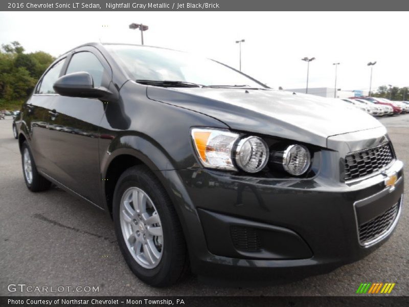 Nightfall Gray Metallic / Jet Black/Brick 2016 Chevrolet Sonic LT Sedan