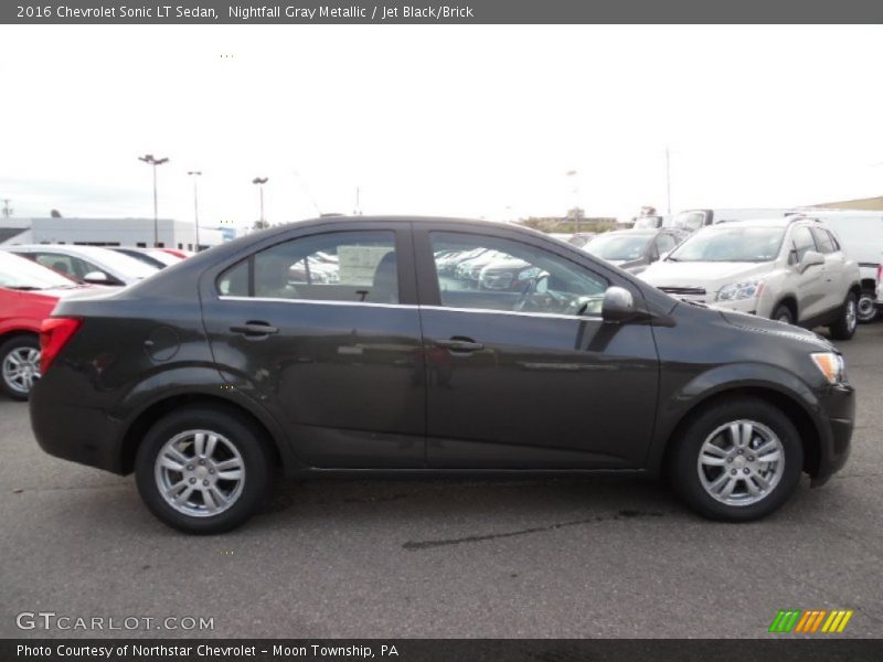 Nightfall Gray Metallic / Jet Black/Brick 2016 Chevrolet Sonic LT Sedan