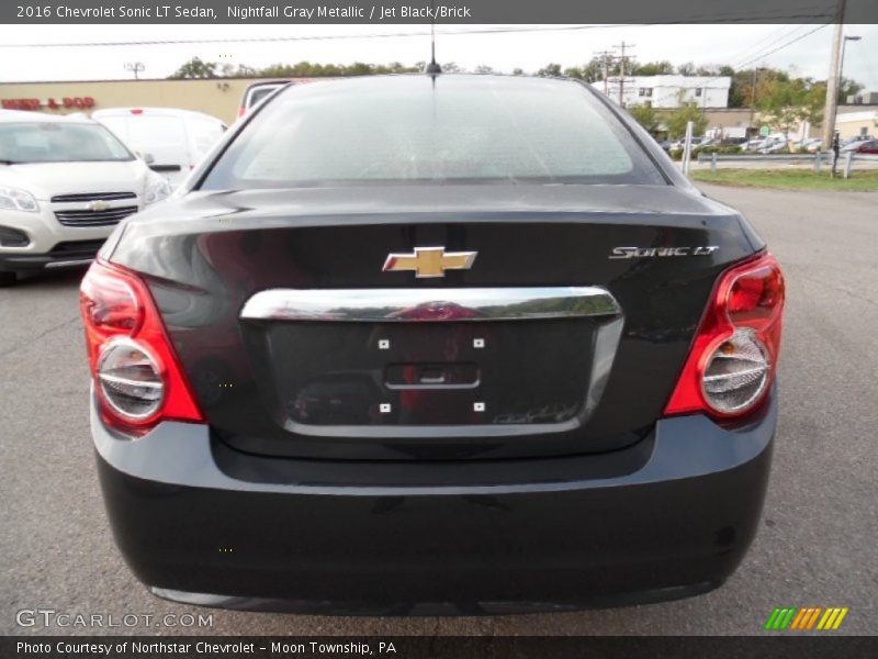 Nightfall Gray Metallic / Jet Black/Brick 2016 Chevrolet Sonic LT Sedan