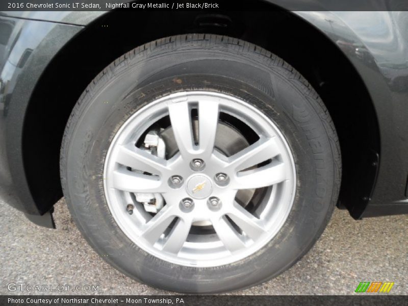 Nightfall Gray Metallic / Jet Black/Brick 2016 Chevrolet Sonic LT Sedan