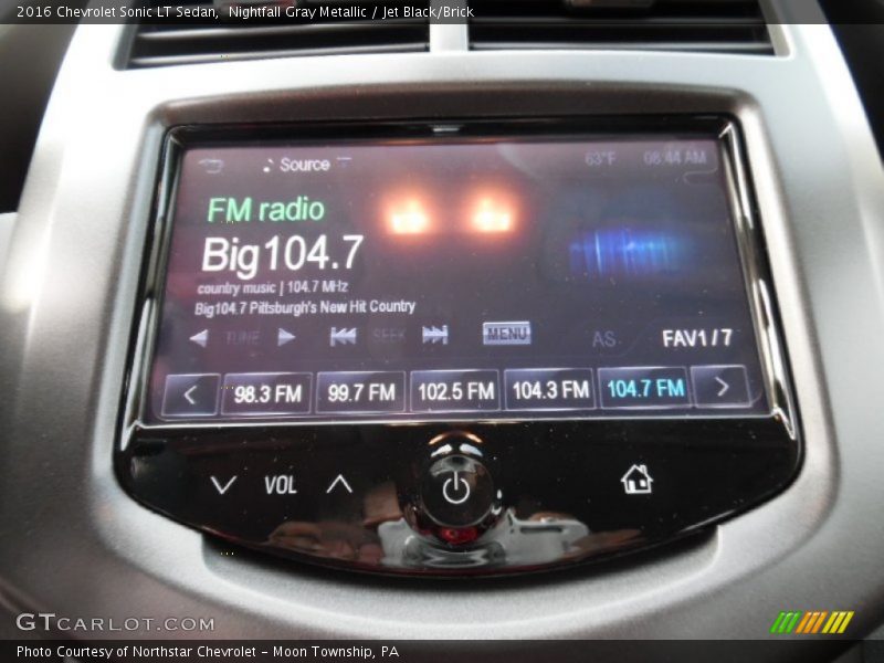 Nightfall Gray Metallic / Jet Black/Brick 2016 Chevrolet Sonic LT Sedan