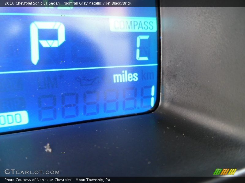 Nightfall Gray Metallic / Jet Black/Brick 2016 Chevrolet Sonic LT Sedan