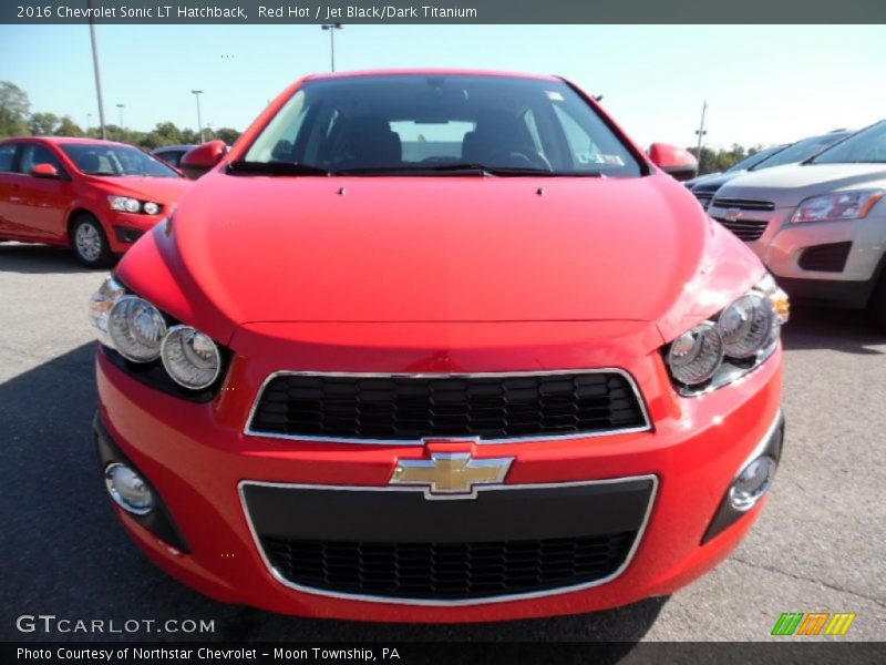 Red Hot / Jet Black/Dark Titanium 2016 Chevrolet Sonic LT Hatchback