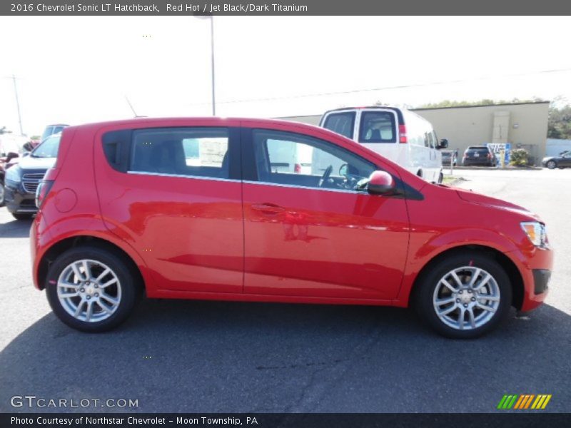 Red Hot / Jet Black/Dark Titanium 2016 Chevrolet Sonic LT Hatchback