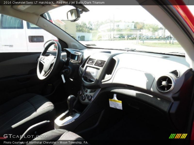 Red Hot / Jet Black/Dark Titanium 2016 Chevrolet Sonic LT Hatchback