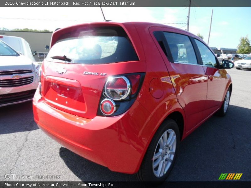 Red Hot / Jet Black/Dark Titanium 2016 Chevrolet Sonic LT Hatchback