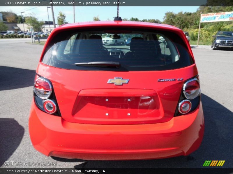 Red Hot / Jet Black/Dark Titanium 2016 Chevrolet Sonic LT Hatchback