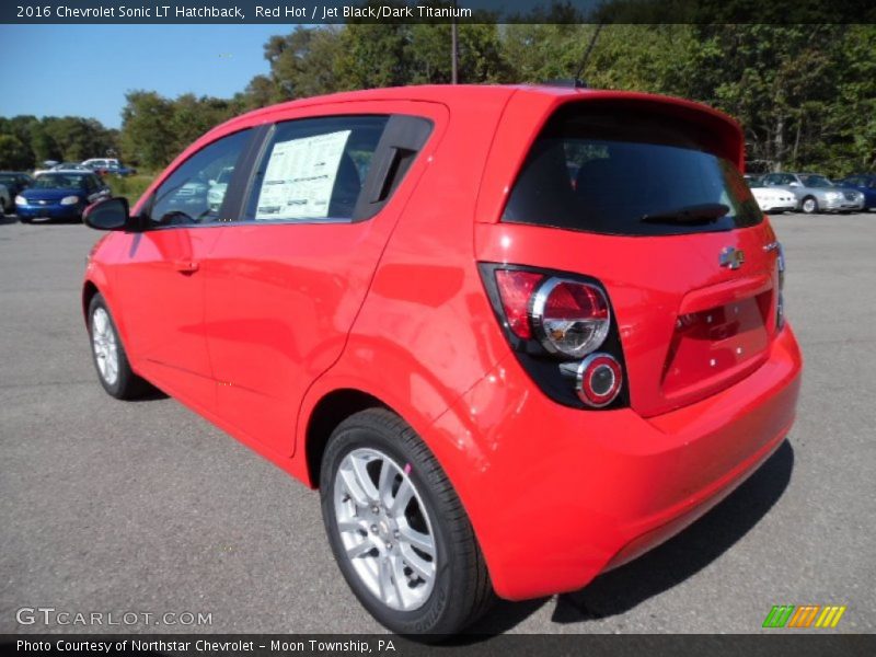 Red Hot / Jet Black/Dark Titanium 2016 Chevrolet Sonic LT Hatchback
