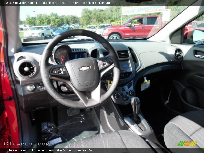 Red Hot / Jet Black/Dark Titanium 2016 Chevrolet Sonic LT Hatchback