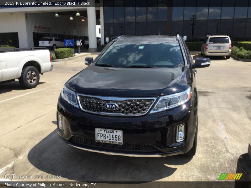 Ebony Black / Black 2015 Kia Sorento Limited