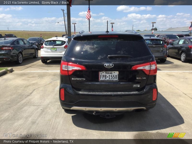 Ebony Black / Black 2015 Kia Sorento Limited