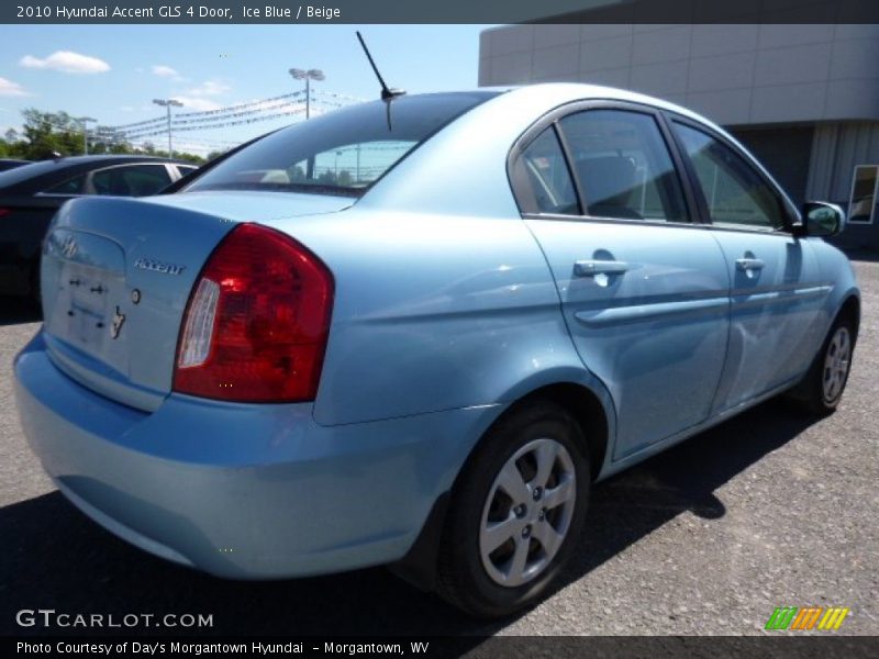 Ice Blue / Beige 2010 Hyundai Accent GLS 4 Door