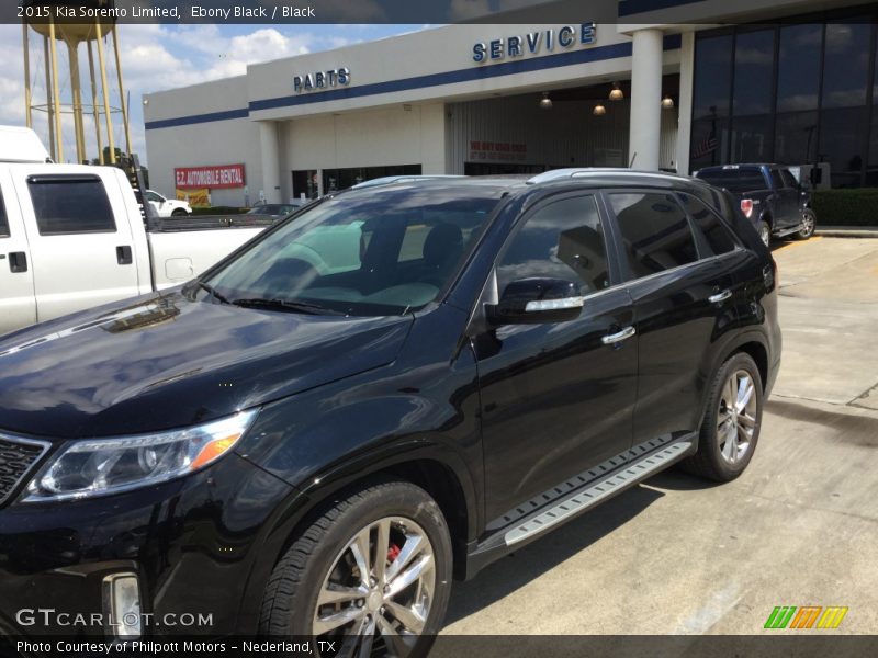 Ebony Black / Black 2015 Kia Sorento Limited