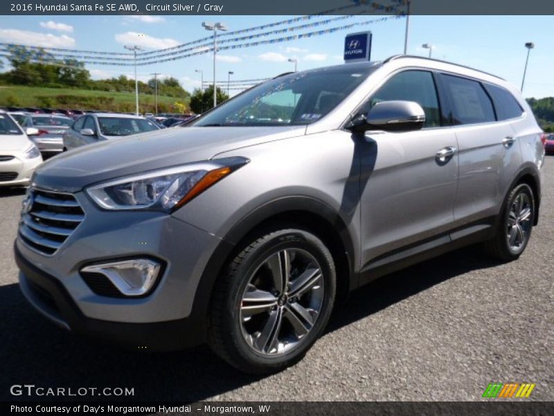 Circuit Silver / Gray 2016 Hyundai Santa Fe SE AWD