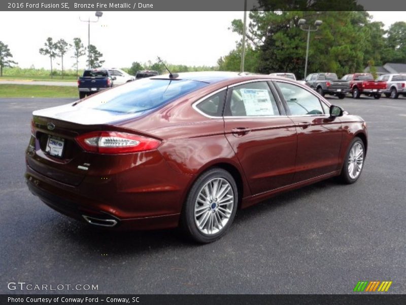 Bronze Fire Metallic / Dune 2016 Ford Fusion SE
