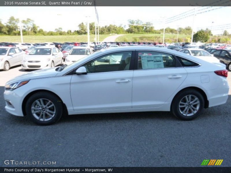 Quartz White Pearl / Gray 2016 Hyundai Sonata SE