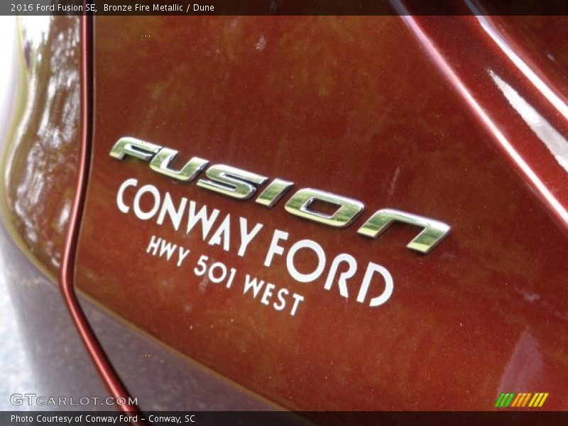 Bronze Fire Metallic / Dune 2016 Ford Fusion SE