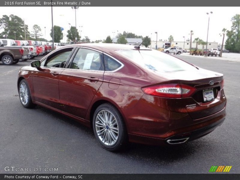 Bronze Fire Metallic / Dune 2016 Ford Fusion SE