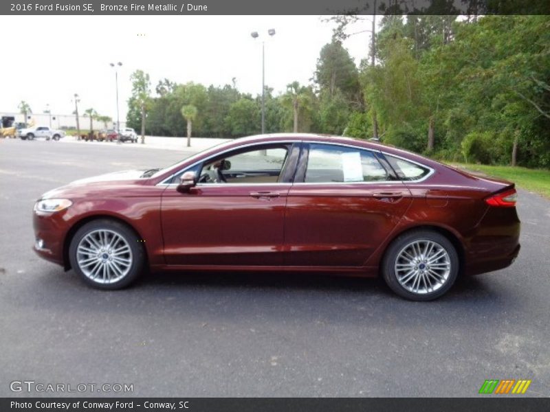 Bronze Fire Metallic / Dune 2016 Ford Fusion SE