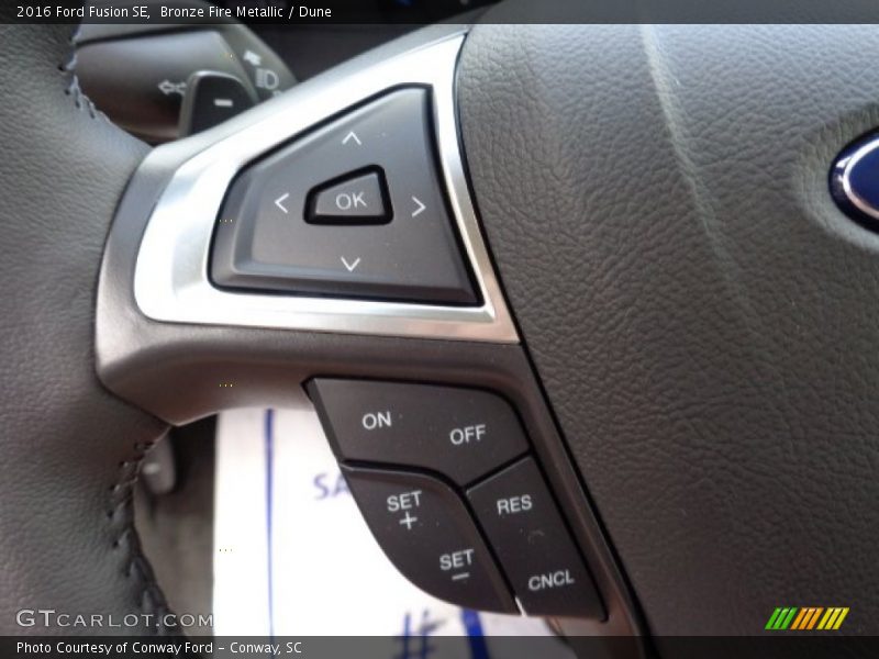 Bronze Fire Metallic / Dune 2016 Ford Fusion SE