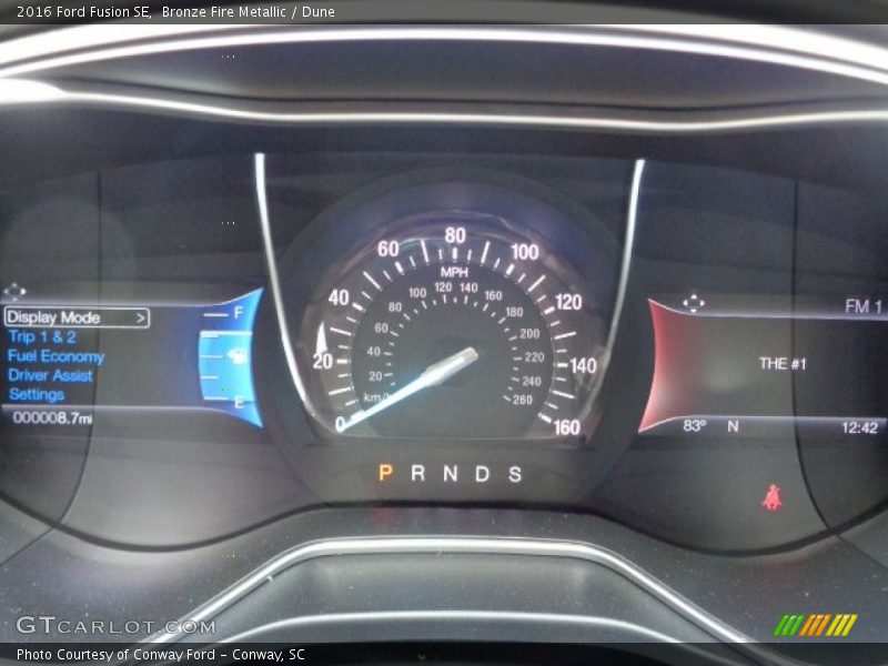 Bronze Fire Metallic / Dune 2016 Ford Fusion SE
