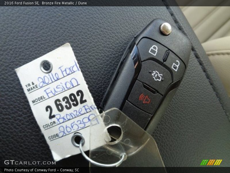 Keys of 2016 Fusion SE