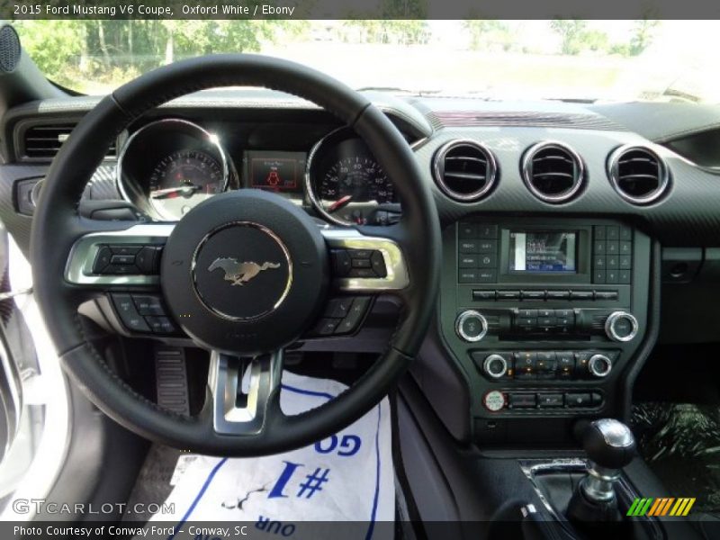 Oxford White / Ebony 2015 Ford Mustang V6 Coupe
