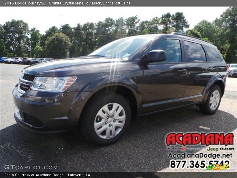 Granite Crystal Metallic / Black/Light Frost Beige 2016 Dodge Journey SE