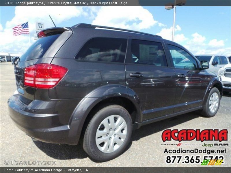 Granite Crystal Metallic / Black/Light Frost Beige 2016 Dodge Journey SE