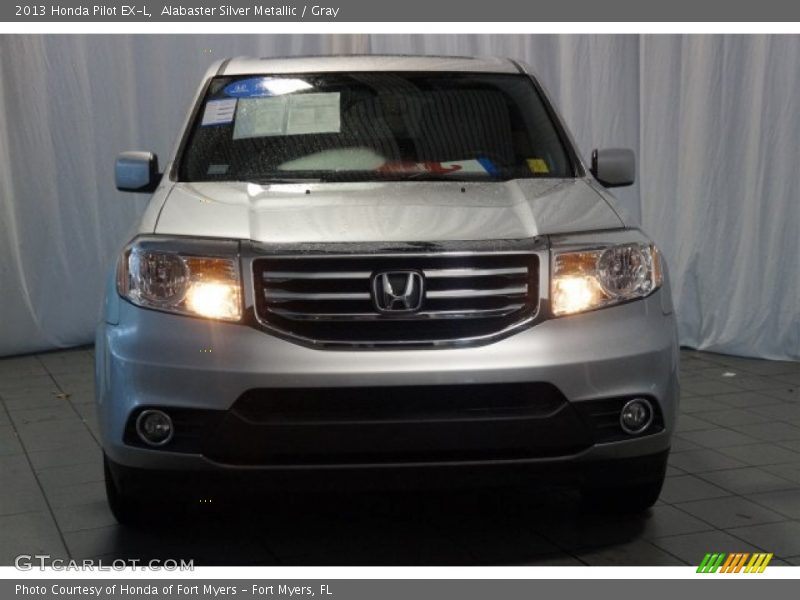 Alabaster Silver Metallic / Gray 2013 Honda Pilot EX-L