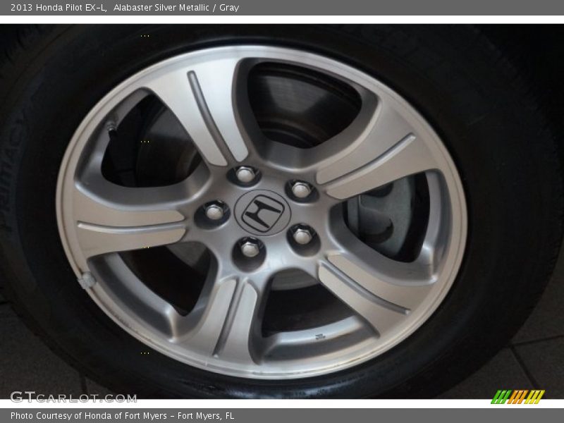 Alabaster Silver Metallic / Gray 2013 Honda Pilot EX-L