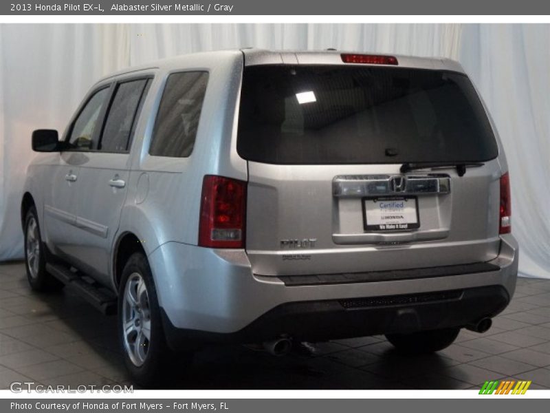 Alabaster Silver Metallic / Gray 2013 Honda Pilot EX-L
