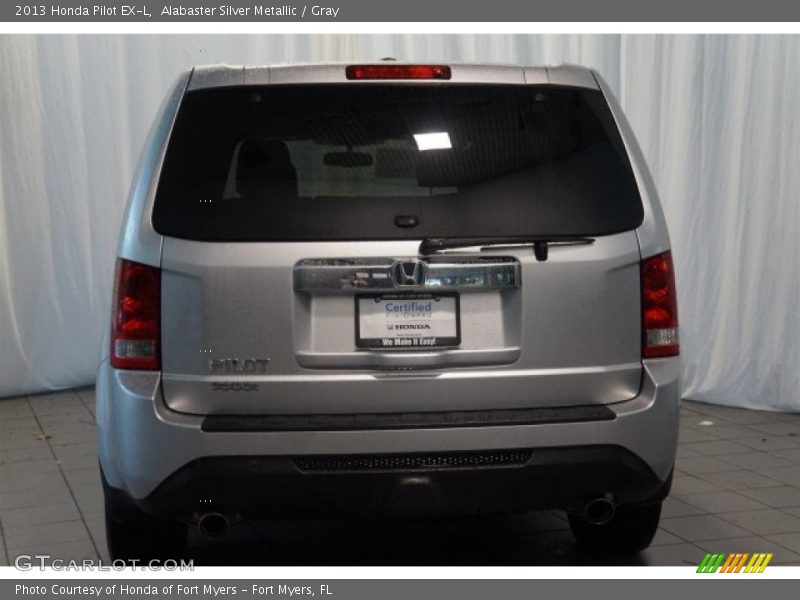 Alabaster Silver Metallic / Gray 2013 Honda Pilot EX-L