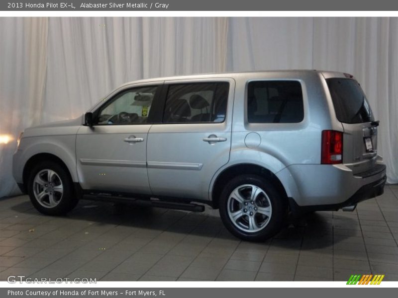 Alabaster Silver Metallic / Gray 2013 Honda Pilot EX-L