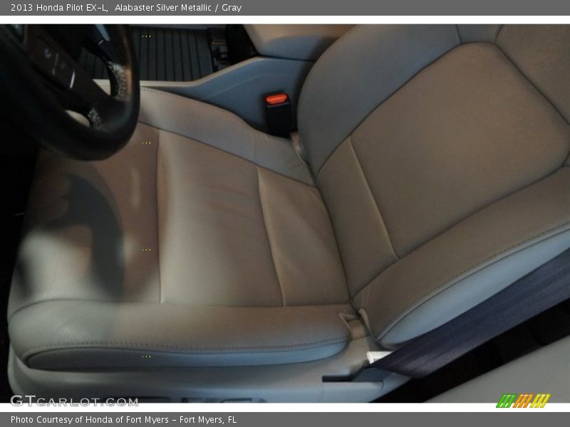 Alabaster Silver Metallic / Gray 2013 Honda Pilot EX-L