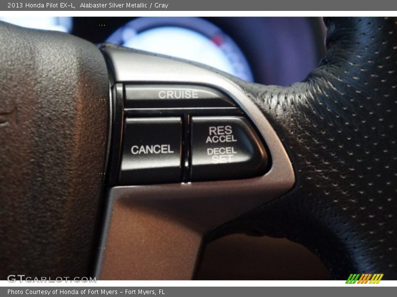 Alabaster Silver Metallic / Gray 2013 Honda Pilot EX-L