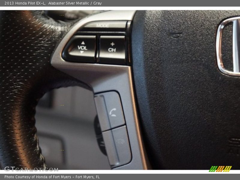 Alabaster Silver Metallic / Gray 2013 Honda Pilot EX-L