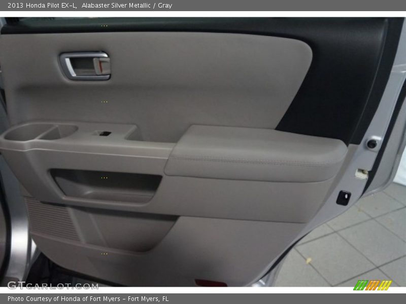 Alabaster Silver Metallic / Gray 2013 Honda Pilot EX-L