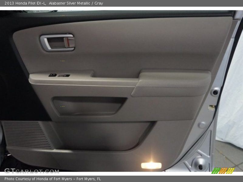 Alabaster Silver Metallic / Gray 2013 Honda Pilot EX-L
