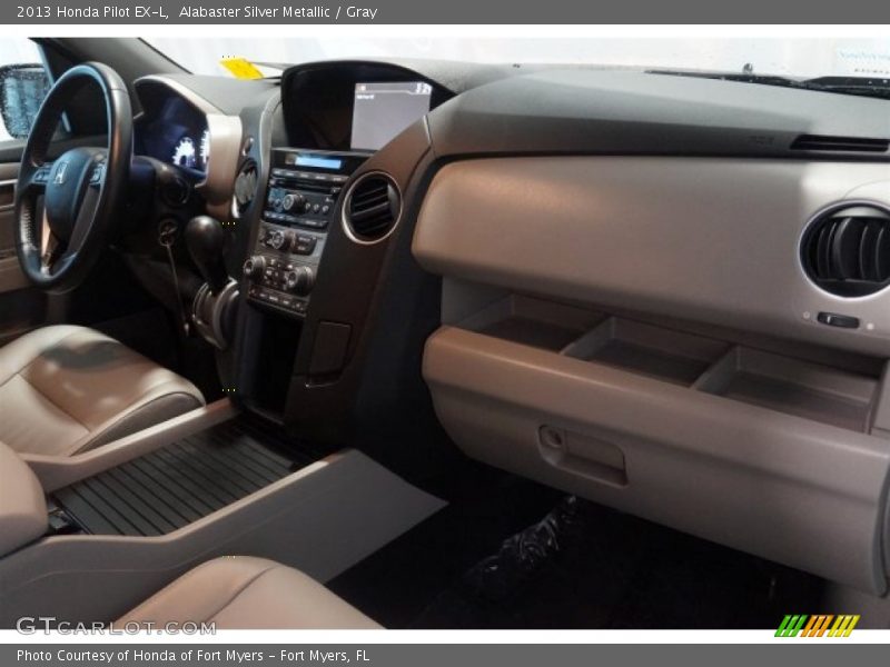 Alabaster Silver Metallic / Gray 2013 Honda Pilot EX-L
