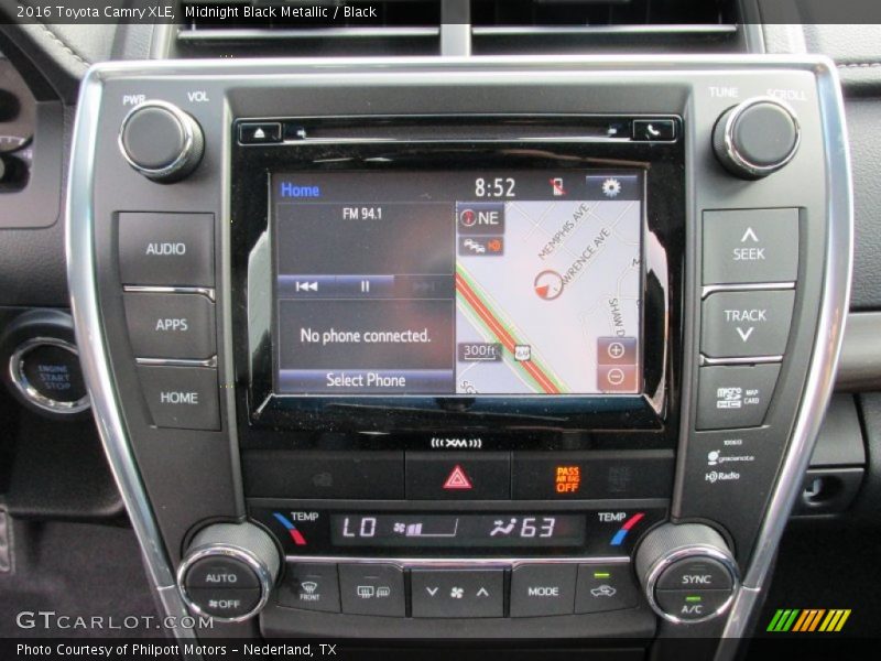 Midnight Black Metallic / Black 2016 Toyota Camry XLE