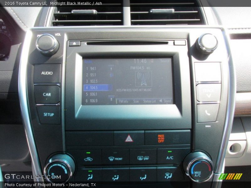 Midnight Black Metallic / Ash 2016 Toyota Camry LE