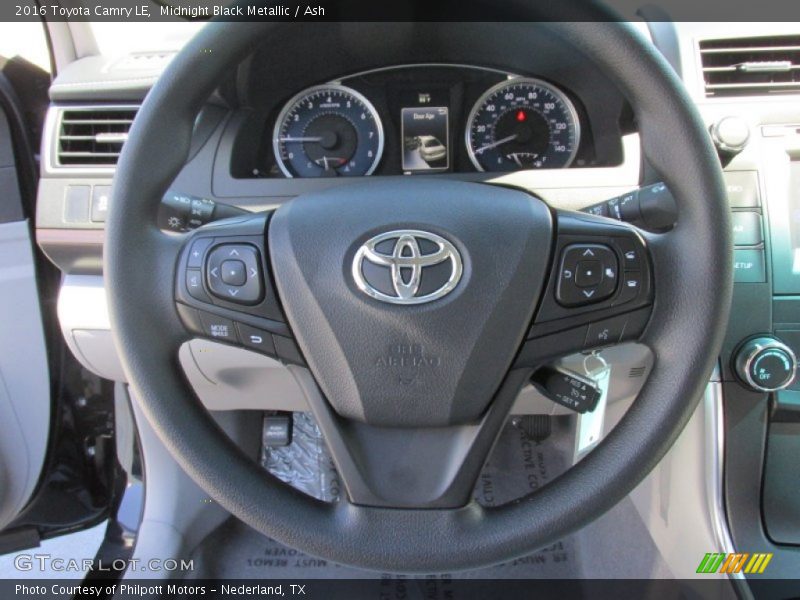 Midnight Black Metallic / Ash 2016 Toyota Camry LE