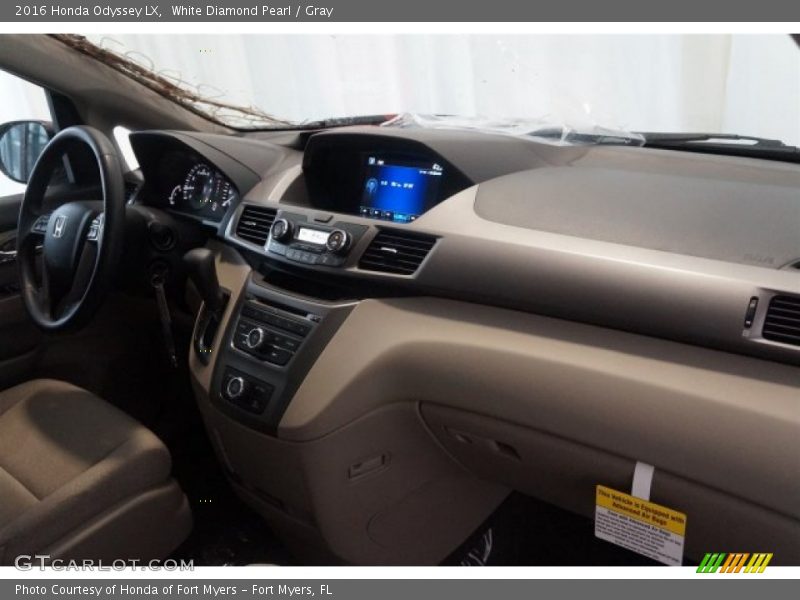 White Diamond Pearl / Gray 2016 Honda Odyssey LX