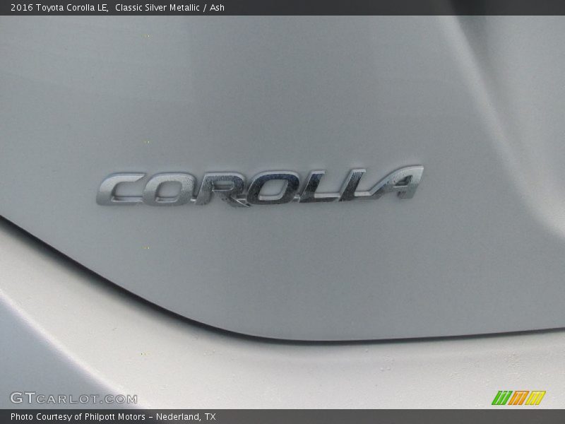 Classic Silver Metallic / Ash 2016 Toyota Corolla LE