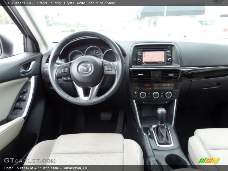 Crystal White Pearl Mica / Sand 2014 Mazda CX-5 Grand Touring
