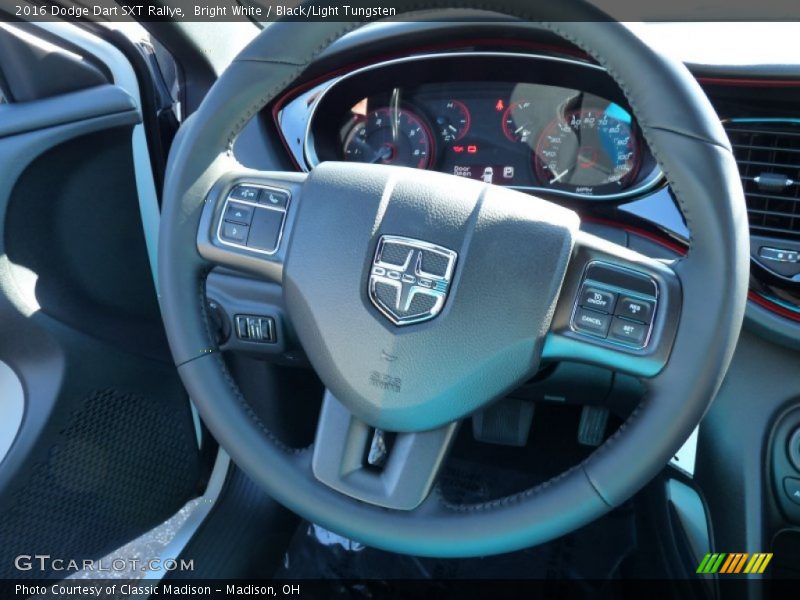 Bright White / Black/Light Tungsten 2016 Dodge Dart SXT Rallye
