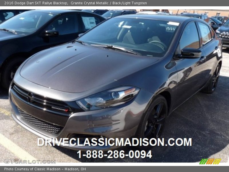 Granite Crystal Metallic / Black/Light Tungsten 2016 Dodge Dart SXT Rallye Blacktop